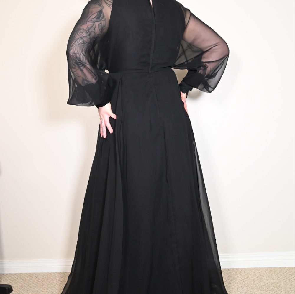 Vintage Sheer Layered Maxi Dress - Picture 3 of 3